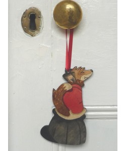 Fox on Hat Door Hanger Fox on Hat Door Hanger